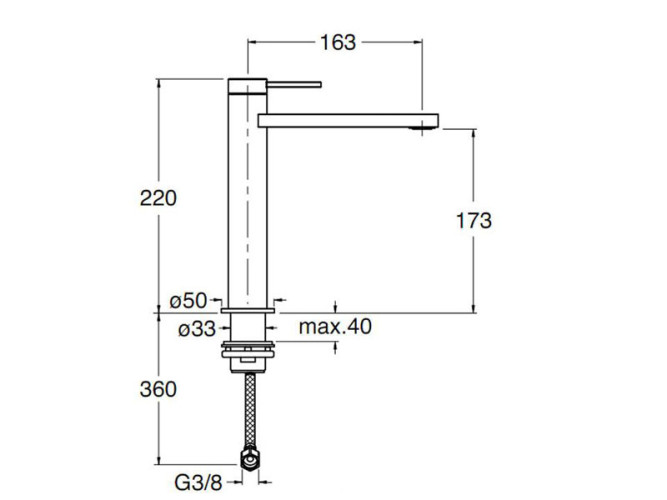 Смеситель для раковины CRISTINA UNI C UC92751