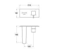 Внешняя часть смесителя для раковины CRISTINA KING KG95651