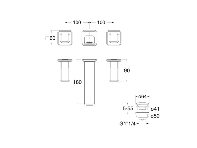 Смеситель для раковины CRISTINA ITALY IT24246