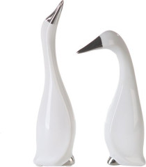 Casablanca, керамические утки &quot;Эмми&quot;, цвет бело-серебристый (продаются парой)