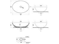 Раковина накладная CIELO ERA-ECO BAECO FN
