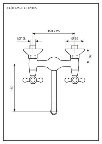 Emmevi Deco Classic, кран для кухни, цвет хром