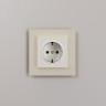 Розетка с подсветкой W (айвори матовый) W1171462