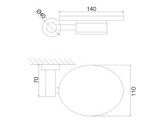 Мыльница настенная FIMA CARLO FRATTINI ROTOLA F6003/2NS