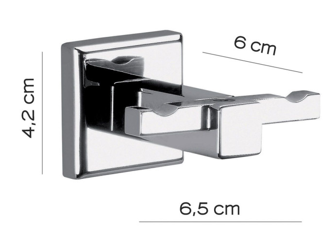 Gedy Colorado, крючок двойной, цвет хром