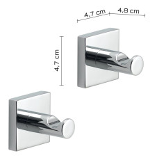 Gedy Fuji, набор из 2-х крючков, цвет хром
