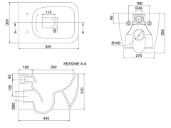 Унитаз подвесной Scarabeo TEOREMA 2.0 5126TW/55