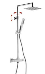 Mariner Wellness, душевая колонна (200х200) регулируемая по высоте и термостатом, цвет хром