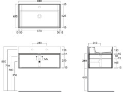 Консоль для раковины SIMAS AGILE AGSS81 nero