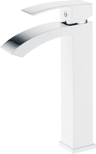 44012-F Смеситель для умыв. (ВЫСОКИЙ БЕЛЫЙ) "GANZER"  (10/1шт)