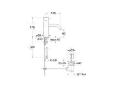 Смеситель для раковины CRISTINA TRICOLORE VERDE TV22134