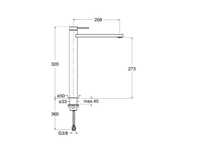 Смеситель для раковины CRISTINA UNI C UC92251