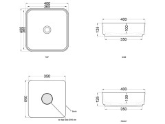 Раковина накладная CIELO SHUI COMFORT SHCOLAQ40 SM