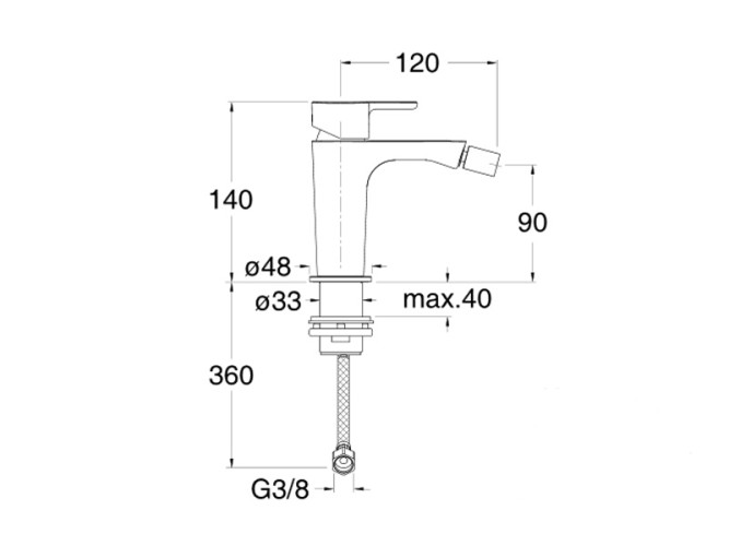 Смеситель для биде CRISTINA QUEEN QE36051