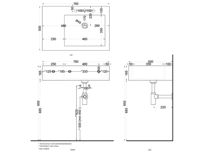 Раковина накладная CIELO NARCISO NALAMDX SM