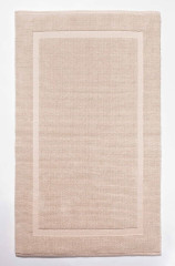 Batex Avani, двухсторонний прямоугольный коврик из 100% биохлопка, размер 70x120 см, цвет линен