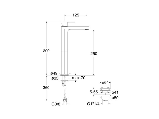 Смеситель для раковины CRISTINA DELTA DE22213