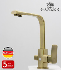 12025-D Смеситель (БРОНЗА) с фильтром "GANZER" (10/1шт)