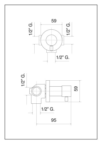 Emmevi Spirit New, встраиваемый дивертер на 2 выхода (Spirit), цвет хром