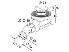 Сифон для поддона RADAWAY Сифоны TB50P