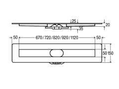 Лоток душевой 100 см VIEGA Advantix 736996
