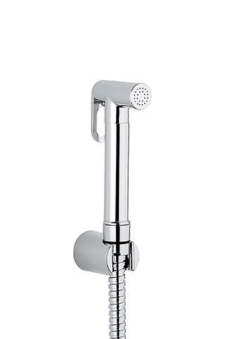 Emmevi, круглая лейка гигиенического душа с держателем ABS и латунным шлангом, цвет хром