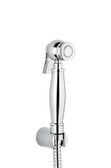 Emmevi, круглая лейка гигиенического душа с держателем ABS и латунным шлангом, цвет хром