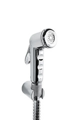 Emmevi, круглая лейка гигиенического душа с держателем ABS и латунным шлангом, цвет хром