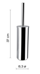 Gedy Fuji, напольный металлический ёрш, цвет хром