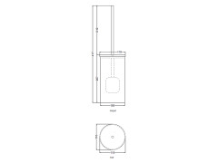 Ерш и стеклянная полка CIELO ACCESSORIES ACPSTNI SM