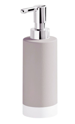 Gedy New Mizar, настольный керамический дозатор с пластиковой помпой, цвет светло-серый