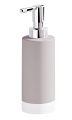 Gedy New Mizar, настольный керамический дозатор с пластиковой помпой, цвет светло-серый