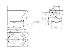 Унитаз подвесной с крышкой TOTO MH CW162+VC10047NN
