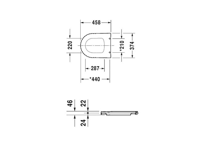 Крышка сидение с микролифтом DURAVIT ME BY STARCK 0020090000