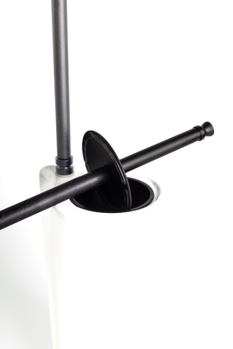 Stil Haus Hashi, стойка h62 см: бумагодержатель/белый керамический ёрш, цвет чёрный матовый