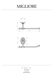 Бумагодержатель, хром Migliore Edera