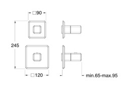Внешняя часть термостатического смесителя CRISTINA Thermostatic external parts IT77172