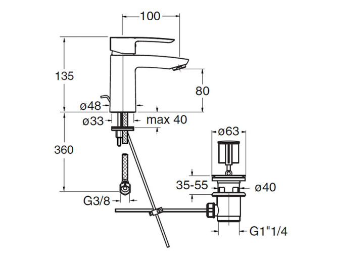 Смеситель для раковины CRISTINA NEW DAY ND22551