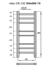 Полотенцесушитель Электрич. с/т GROIS Alex GR-102 300/800 П8 RAL9016 U белый матовый