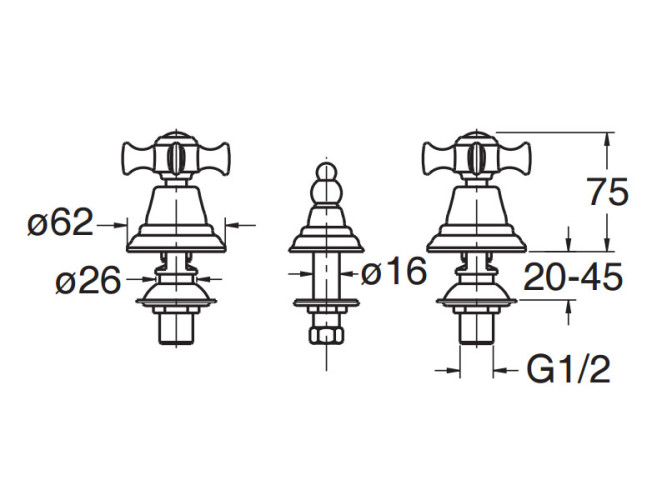 Смеситель для биде CRISTINA CANOVA CN30192