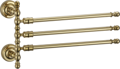 31013-E П/держатель поворот. 3-ной (ЗОЛОТО) GANZER (20/1шт)