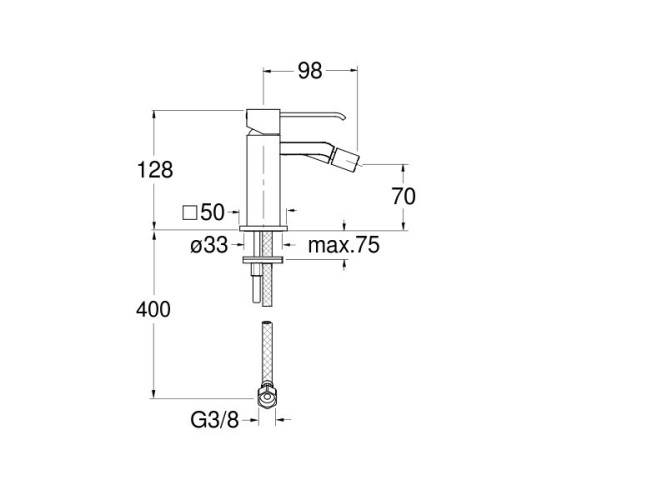 Смеситель для биде CRISTINA QUADRI QM37051