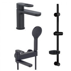 90016-C Душевой комплект ЧЕРНЫЙ (3 в 1) HANSEN (4/1шт)