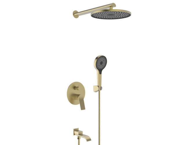 343563-S Встроенный смес для душа с 3-функ. (МАТ. ЗОЛОТО) ViEiR  (6/1шт)