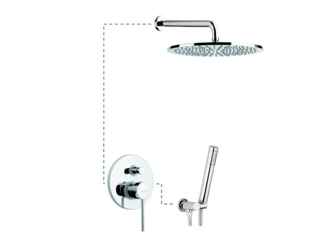 Emmevi Piper, душевой комплект 0002CR, цвет хром