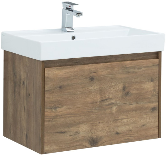 Тумба с раковиной Aquanet Nova Lite 75 дуб рустикальный LED