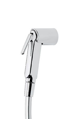 Emmevi, круглая лейка гигиенического душа с держателем ABS и шлангом из ПВХ, цвет хром
