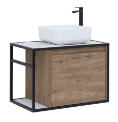 Тумба с раковиной Aquanet Nova Lite Loft 75 R дуб рустикальный