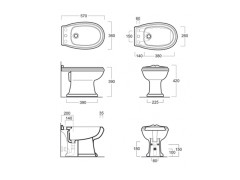 Биде напольное SIMAS ARCADE AR 823 bia 1 hole
