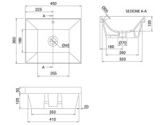 Раковина встариваемая Scarabeo TEOREMA 2.0 5130
